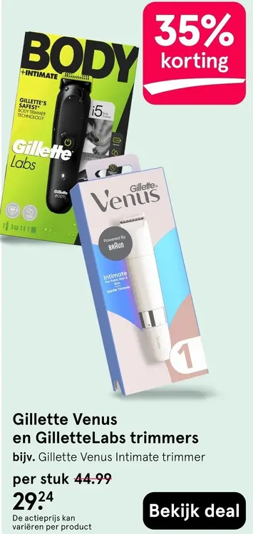 Aanbieding: Gillette Venus en GilletteLabs trimmers