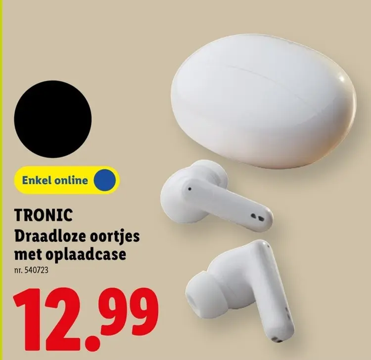 Promotie: Draadloze oortjes met oplaadcase