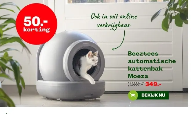 Aanbieding: automatische kattenbak Moeza