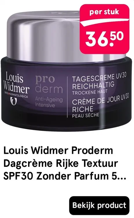 Aanbieding: Proderm Dagcrème Rijke Textuur SPF30 Zonder Parfum