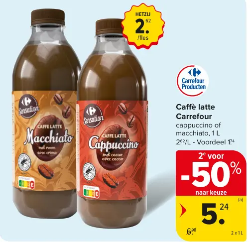 Promotie: Caffè latte Carrefour