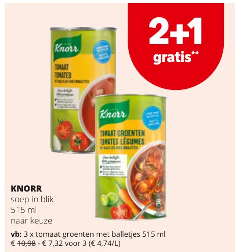 Promotie: Soep in blik
