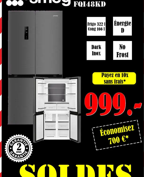 Offre: Frigo Smeg FQI48KD