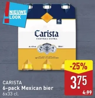 Aanbieding: CARISTA 6-pack Mexican bier