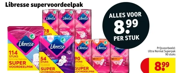 Aanbieding: Libresse supervoordeelpak