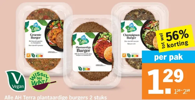 Aanbieding: Plantaardige burgers