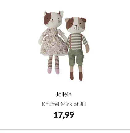 Aanbieding: Knuffel Mick of Jill