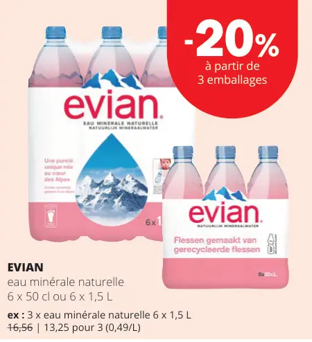 Offre: Eau minérale naturelle