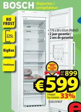 Aanbieding: BOSCH diepvries / congélateur