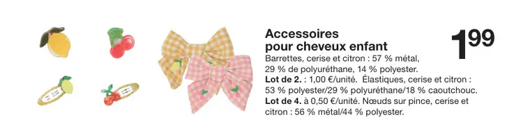 Offre: Accessoires pour cheveux enfant