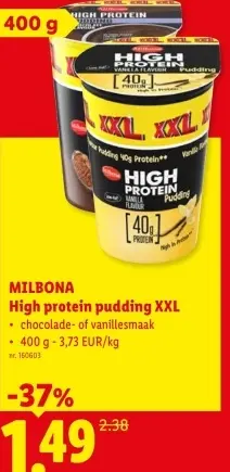 Promotie: High protein pudding XXL