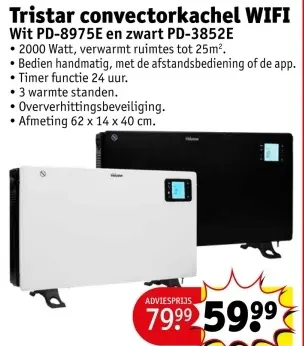 Aanbieding: convectorkachel WIFI