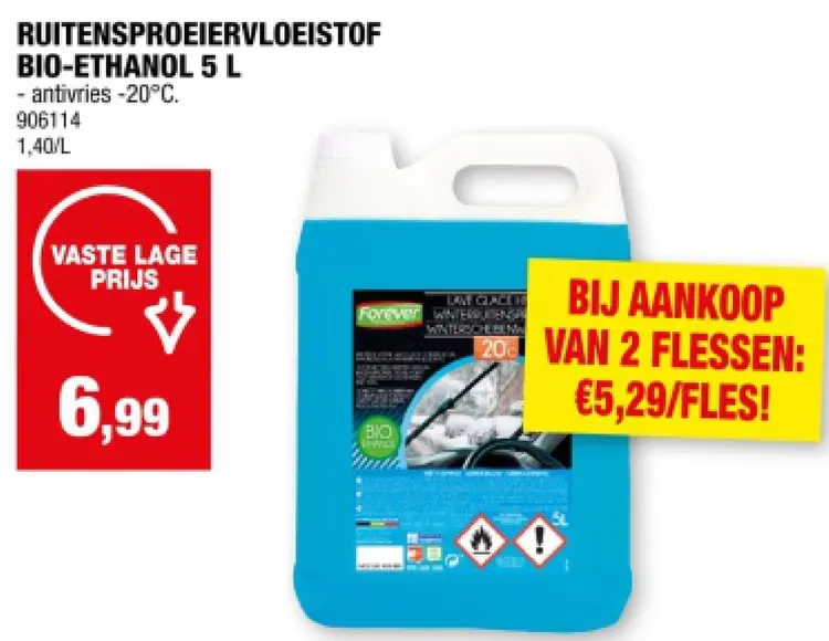 Promotie: Ruitensproeiervloeistof bio-ethanol