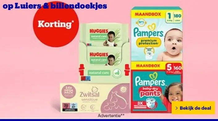 Aanbieding: Luiers & billendoekjes