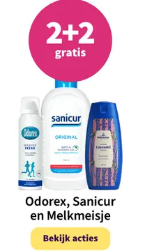 Aanbieding: Odorex, Sanicur en Melkmeisje