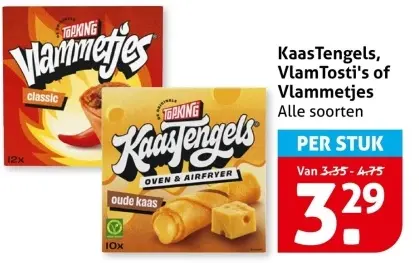 Aanbieding: KaasTengels, VlamTosti's of Vlammetjes