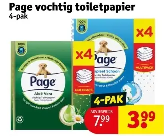 Aanbieding: Page vochtig toiletpapier