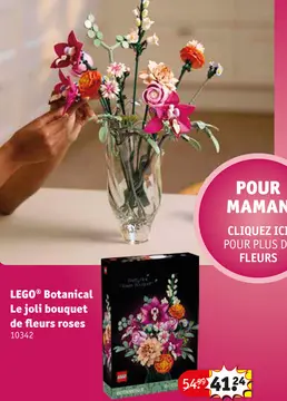 Offre: LEGO® Botanical Le joli bouquet de fleurs roses