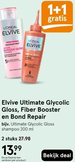 Aanbieding: Ultimate Glycolic Gloss, Fiber Booster en Bond Repair