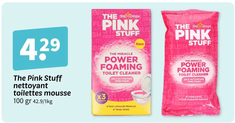 Offre: The Pink Stuff nettoyant toilettes mousse