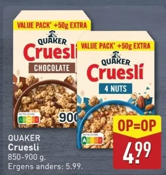 Aanbieding: QUAKER Cruesli