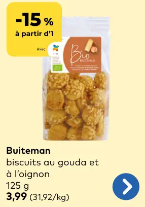 Offre: Biscuits au gouda et à l'oignon