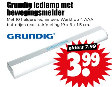 Aanbieding: Grundig ledlamp met bewegingsmelder