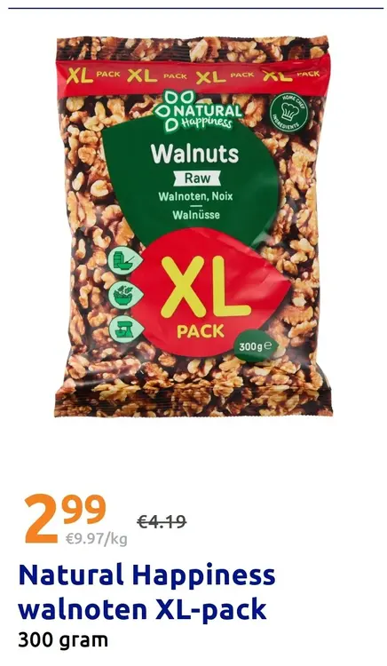 Promotie: Naturel Happiness walnoten XL-pack