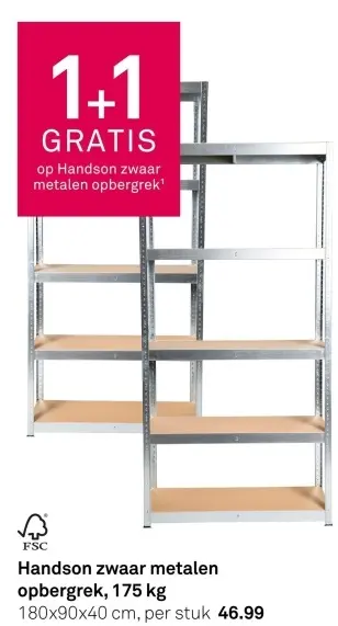 Aanbieding: zwaar metalen opbergrek