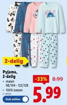 Promotie: Pyjama 2-delig