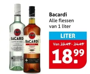 Aanbieding: Bacardi Alle flessen