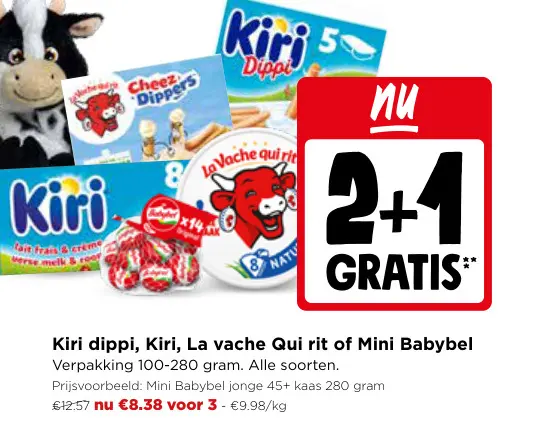 Promotie: Kiri dippi, Kiri, La Vache Qui rit of Mini Babybel