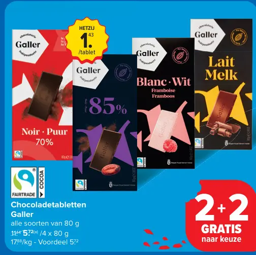 Aanbieding: Chocoladetabletten