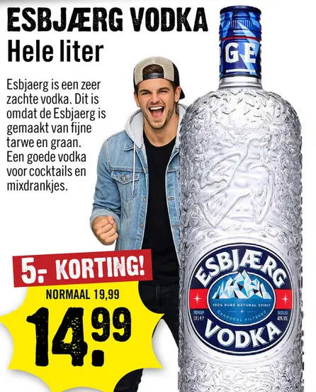 Aanbieding: Esbjaerg Vodka 100 cl