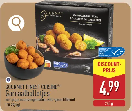 Promotie: GOURMET FINEST CUISINE® Garnaalballetjes