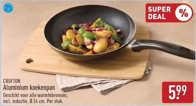 Aanbieding: Aluminium koekenpan