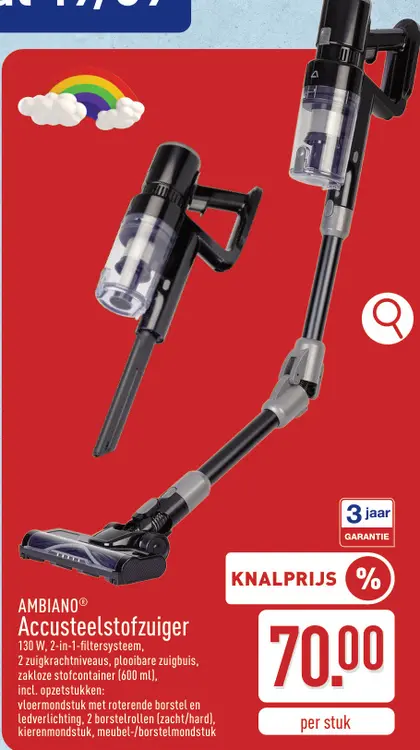 Promotie: Accusteelstofzuiger