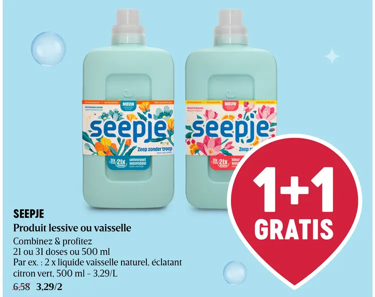 Offre: Produit lessive ou vaisselle