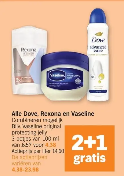 Promotie: Alle Dove, Rexona en Vaseline