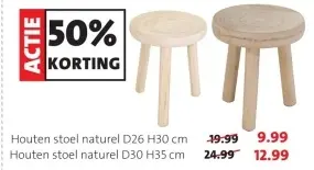 Aanbieding: Houten stoel naturel