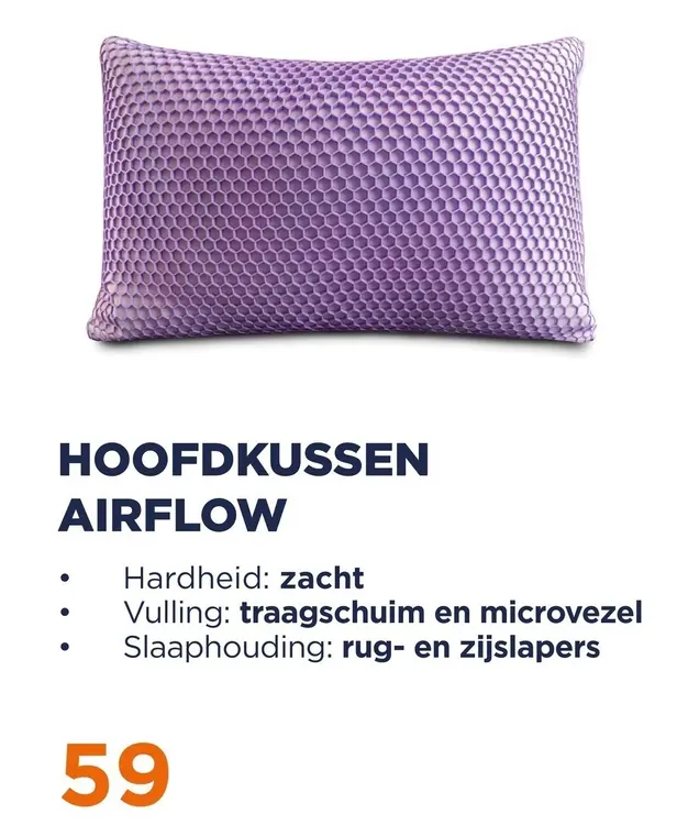 Aanbieding: Hoofdkussen airflow traagschuim
