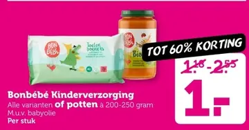 Aanbieding: Bonbébé Kinderverzorging of potten