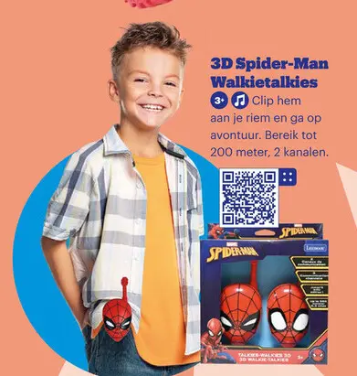 Aanbieding: 3D Spider-Man Walkietalkies