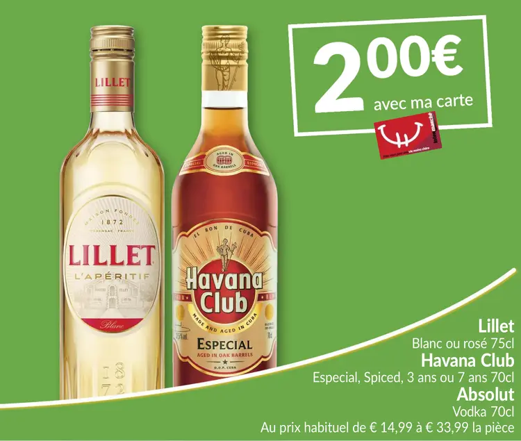 Offre: Lillet, Havana Club