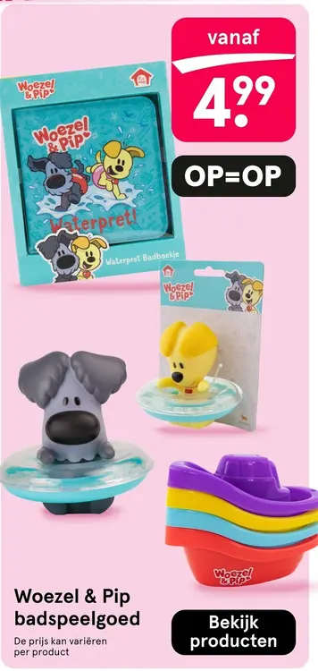 Aanbieding: Woezel & Pip badspeelgoed
