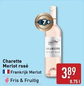 Aanbieding: Charette Merlot rosé