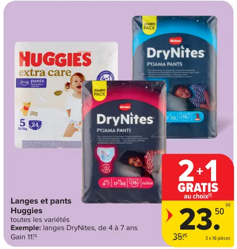 Offre: Langes et pants