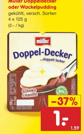 Aanbieding: Doppeldecker oder Wackelpudding