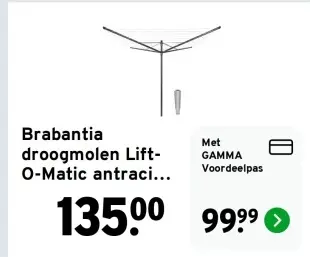 Aanbieding: droogmolen Lift-O-Matic antraci...