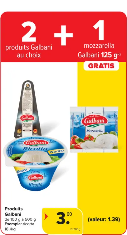 Offre: Produits Galbani